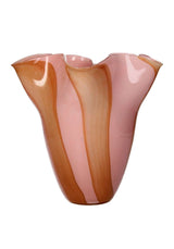 Peach Glass Vase with Scallop - Casa by Josephine Jenno
