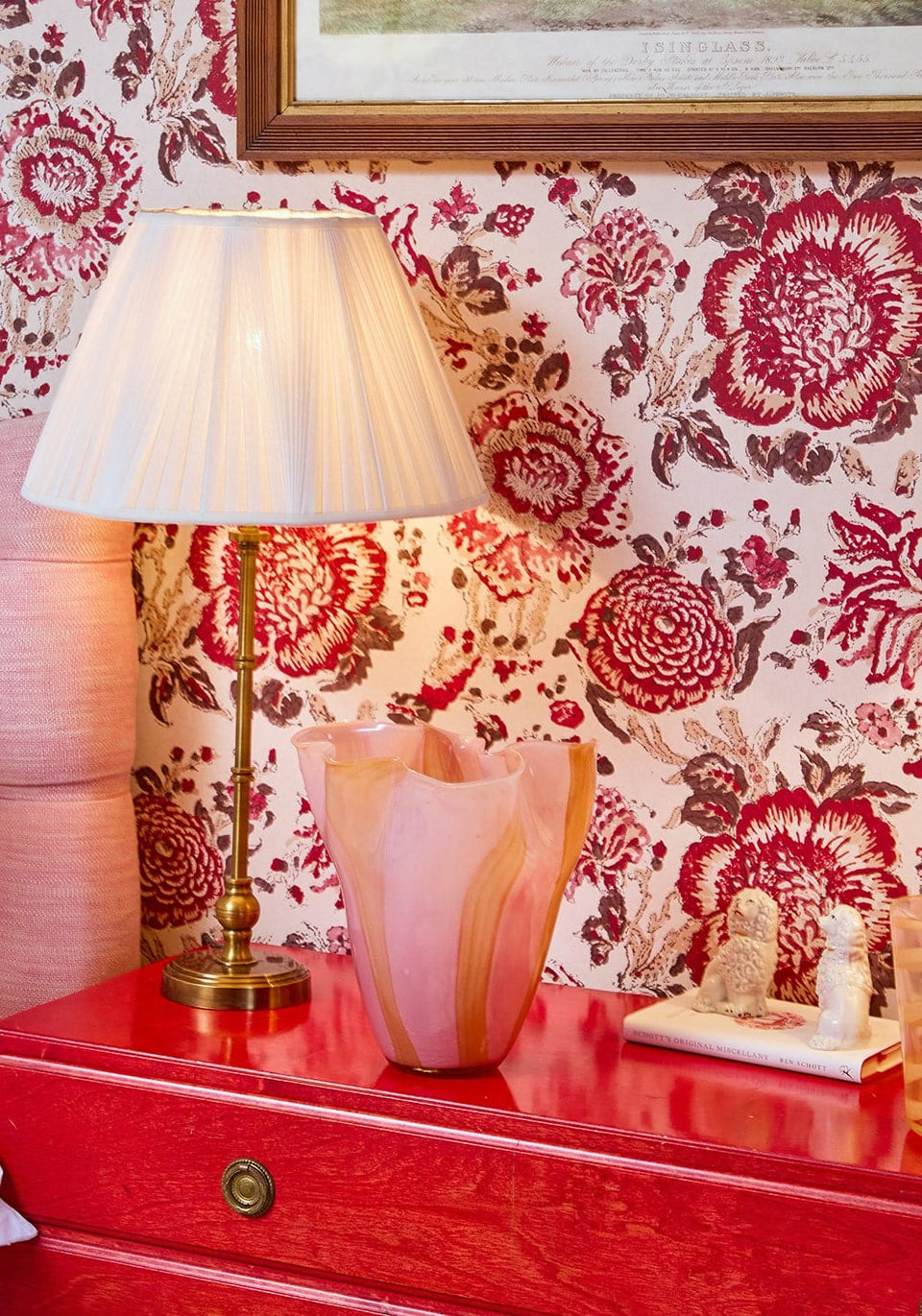 Peach Glass Vase with Scallop - Casa by Josephine Jenno