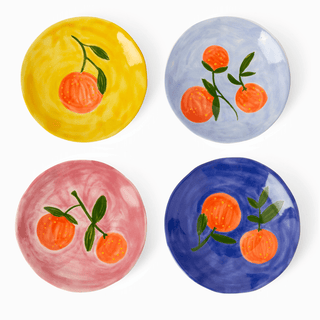 Peaches and Keen Plates After Matisse - Set of 4 - Casa by Josephine Jenno