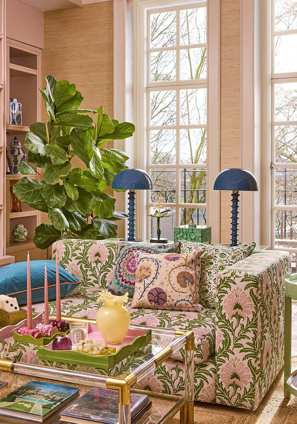 Penny Ribbed Lamp - Indigo - Casa by Josephine Jenno