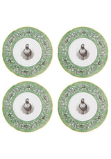 Pheasant Fancy Dessert Plates - Set of 4 - Casa by Josephine Jenno