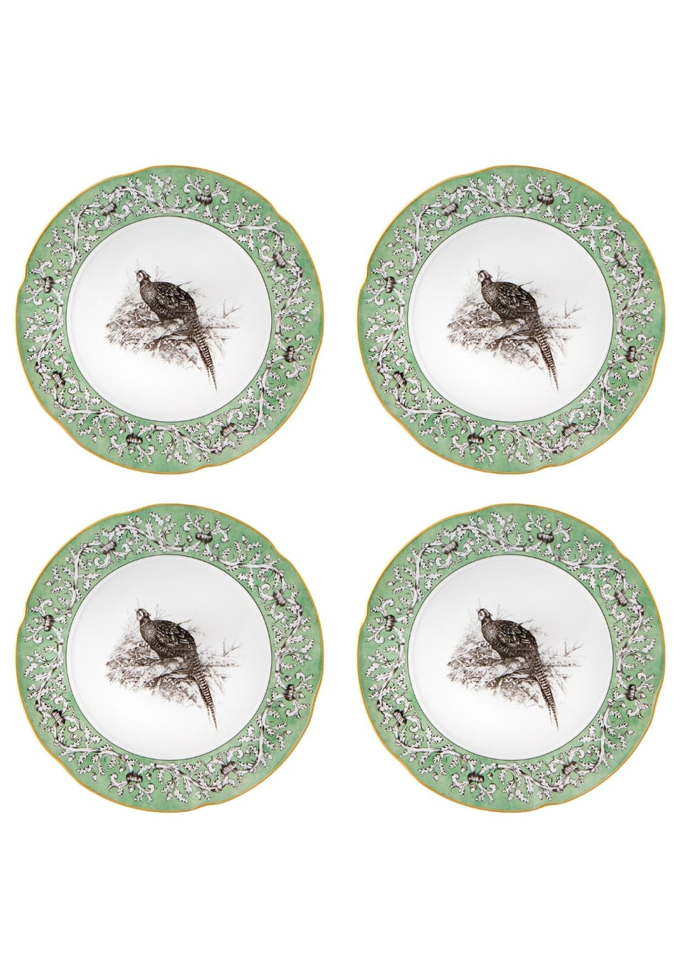 Pheasant Poetry Dinner Plate - Set of 4 - Casa by Josephine Jenno