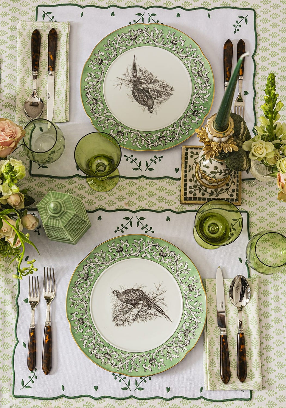 Pheasant Poetry Dinner Plate - Set of 4 - Casa by Josephine Jenno