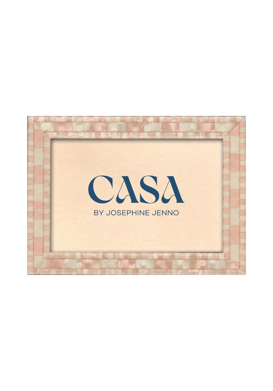 Blush Pink Mosaic Wooden Frame 7x5"