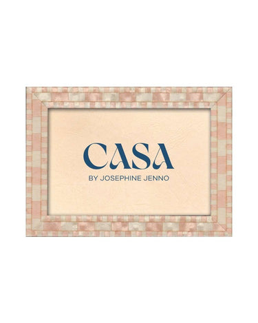 Blush Pink Mosaic Wooden Frame 7x5"