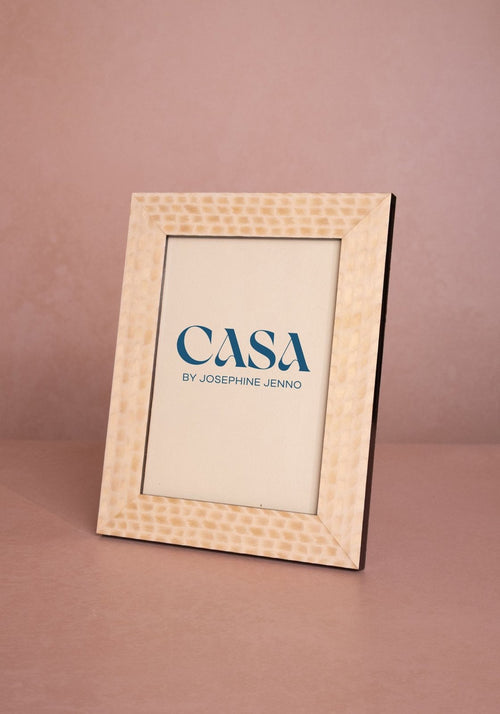 Cream and Beige Patterned Photo Frame 7x5