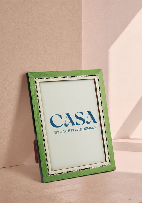 Emperor's Jade Marquetry Frame  8 x 10