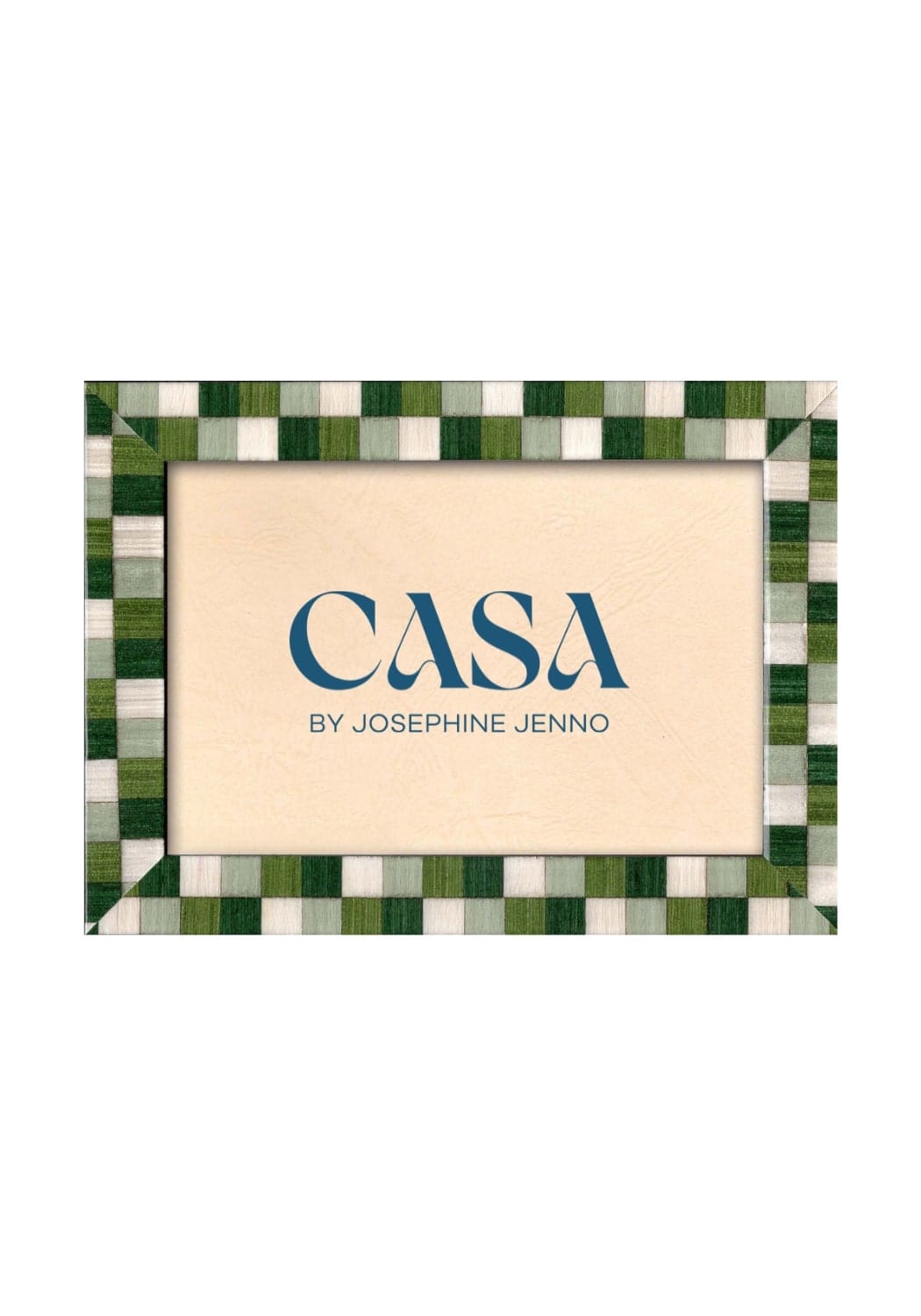 Fresh Green Checkered Frame 7x5"