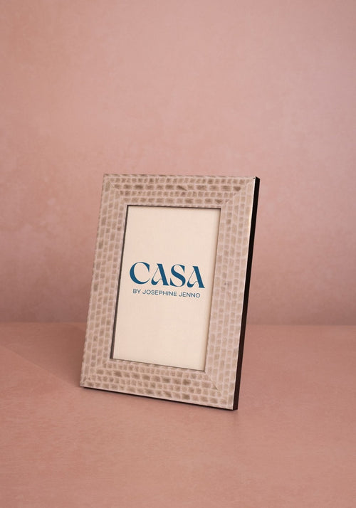 Grey Patterned Photo Frame 6x4