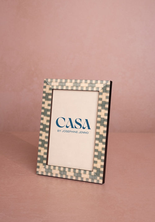 Light Blue Mosaic Marquetry Photo Frame 6x4