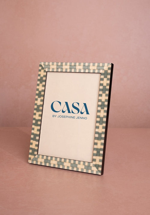 Light Blue Mosaic Marquetry Photo Frame 7x5