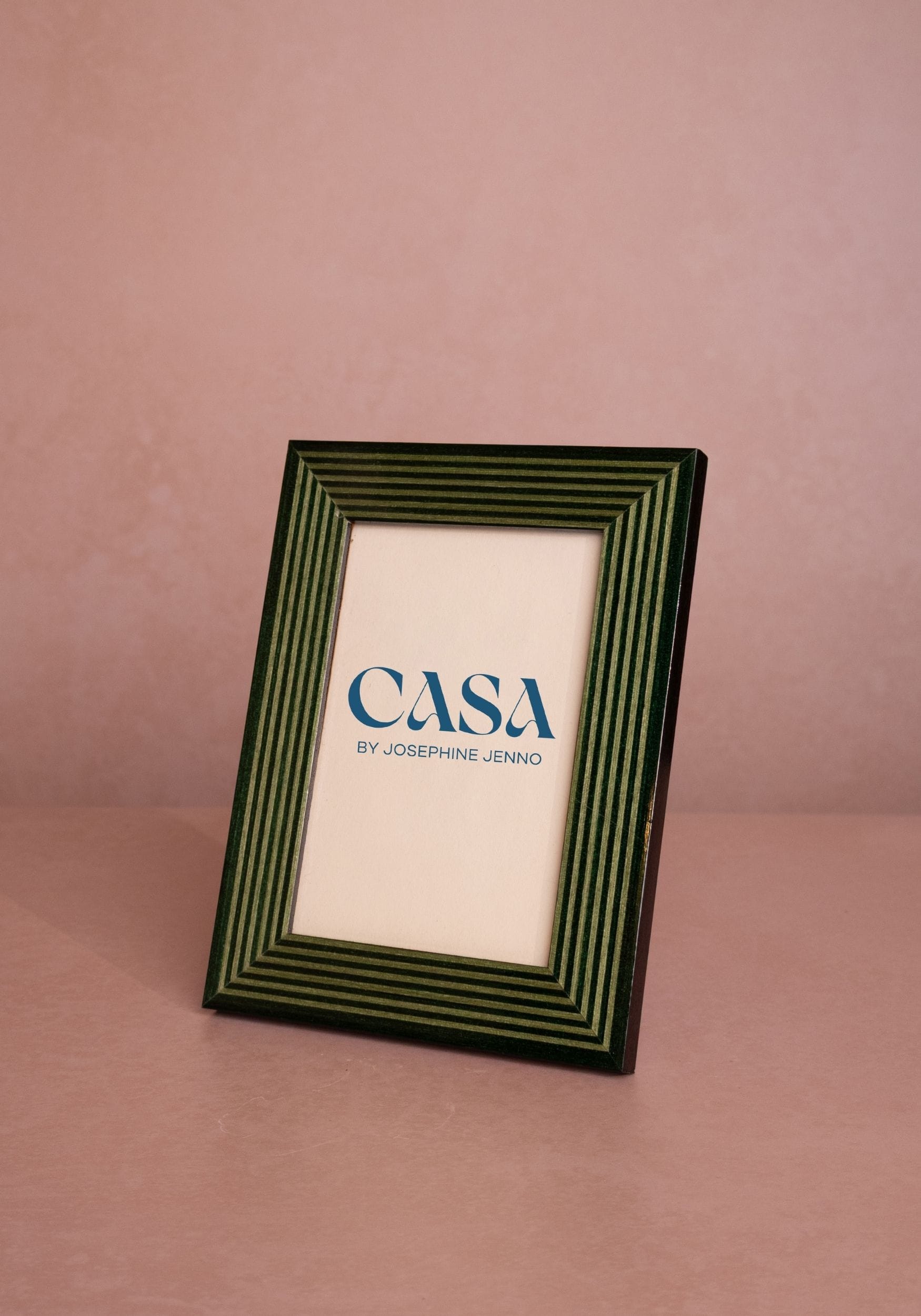 Photo Frame Olive Green Dream Striped Photo Frame 6x4"