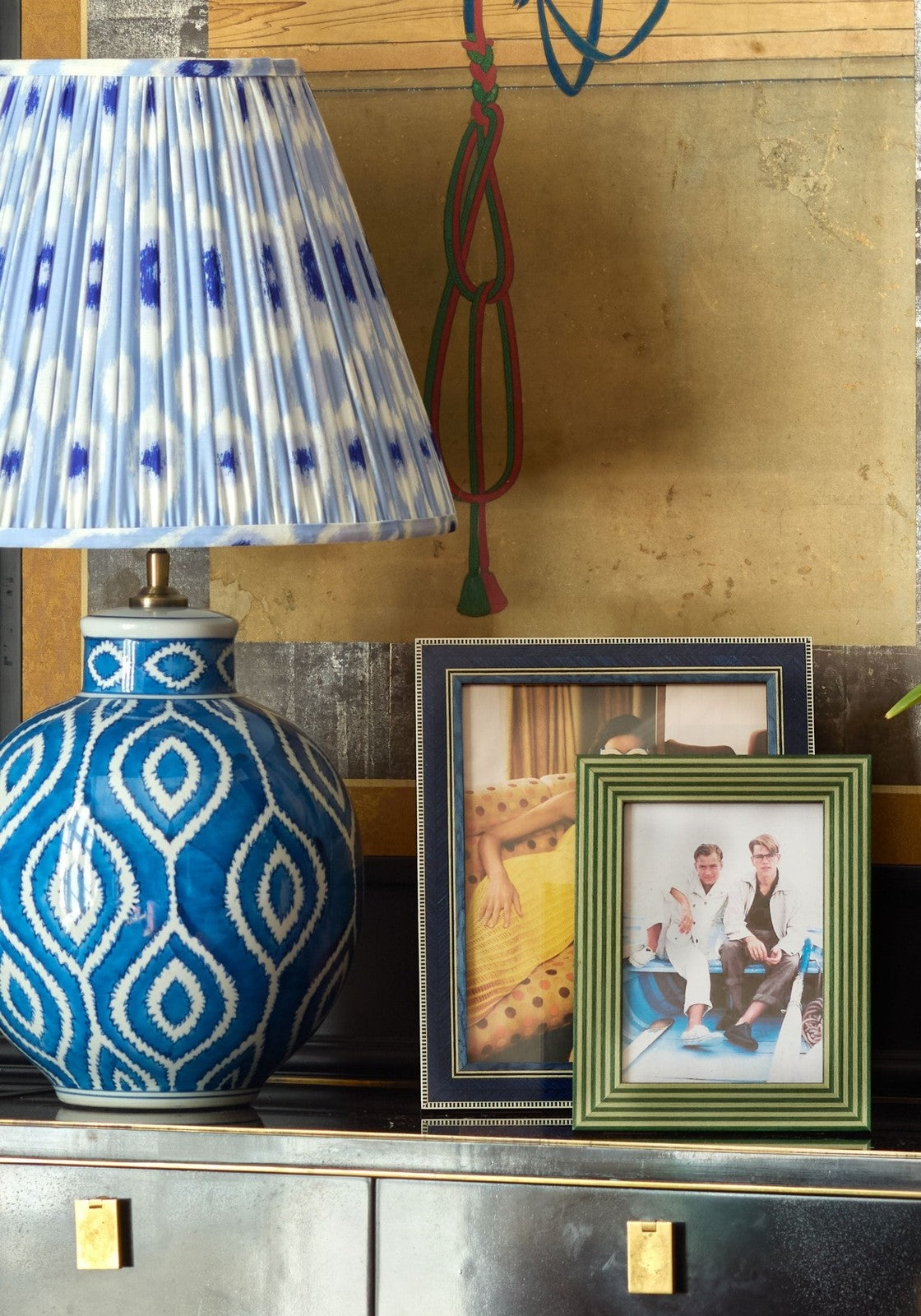 Olive Green Dream Striped Photo Frame 7x5'
