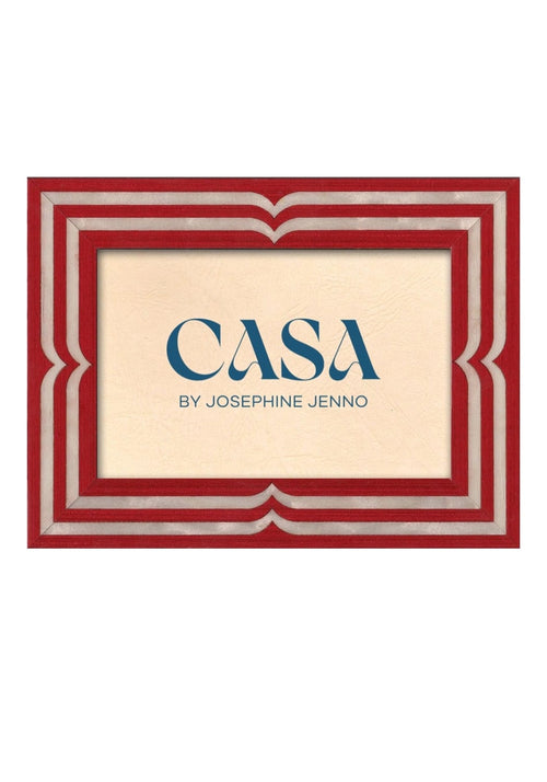 Raspberry Beret Marquetry Frame 10x8