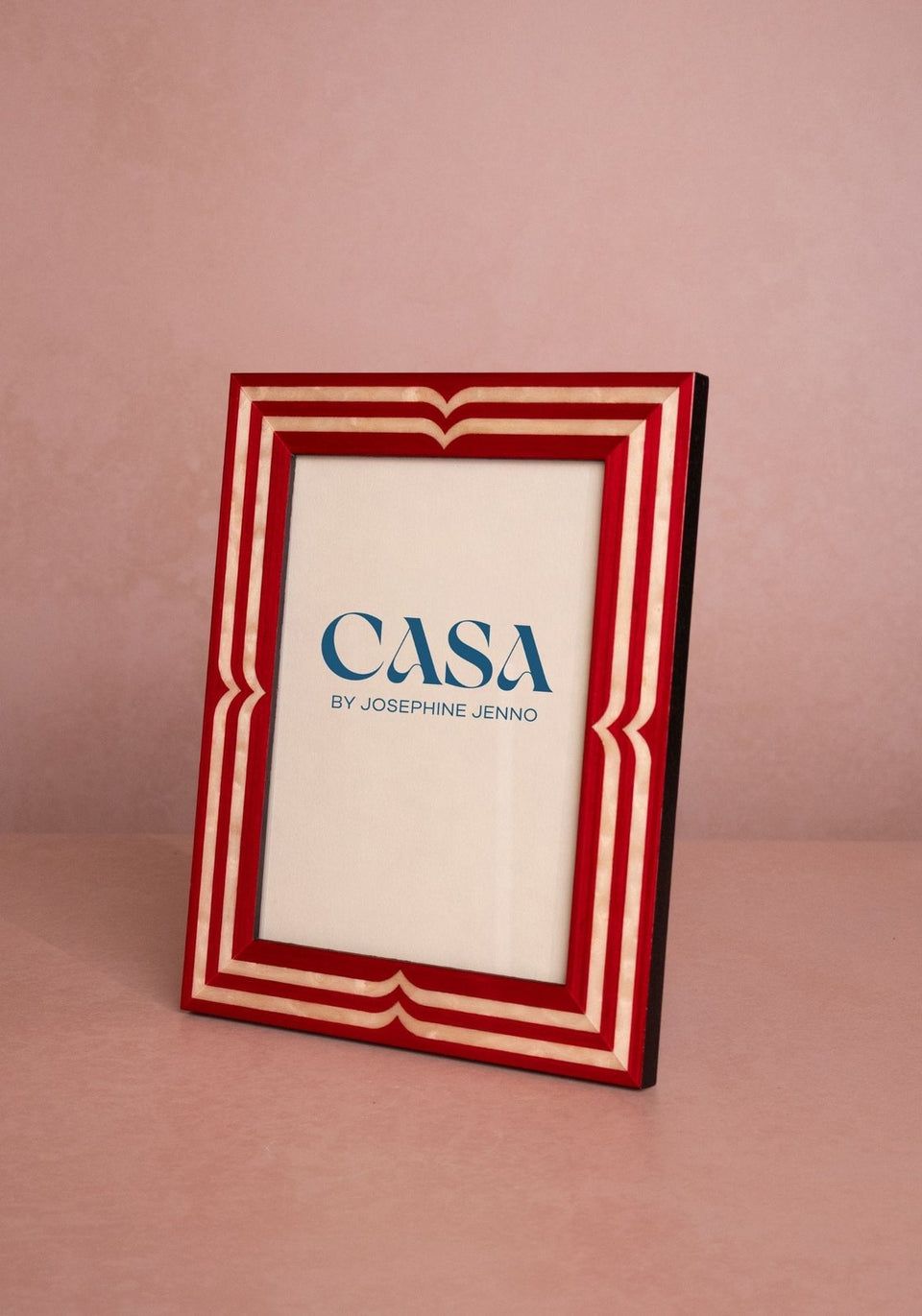 Raspberry Beret Marquetry Frame 7x5"