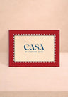 Red and White Striped Marquetry Frame 8 x 10" Wall and Desk