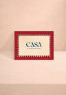 Red and White Striped Marquetry Photo Frame 7x5"