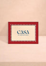 Red and White Striped Marquetry Photo Frame 7x5"