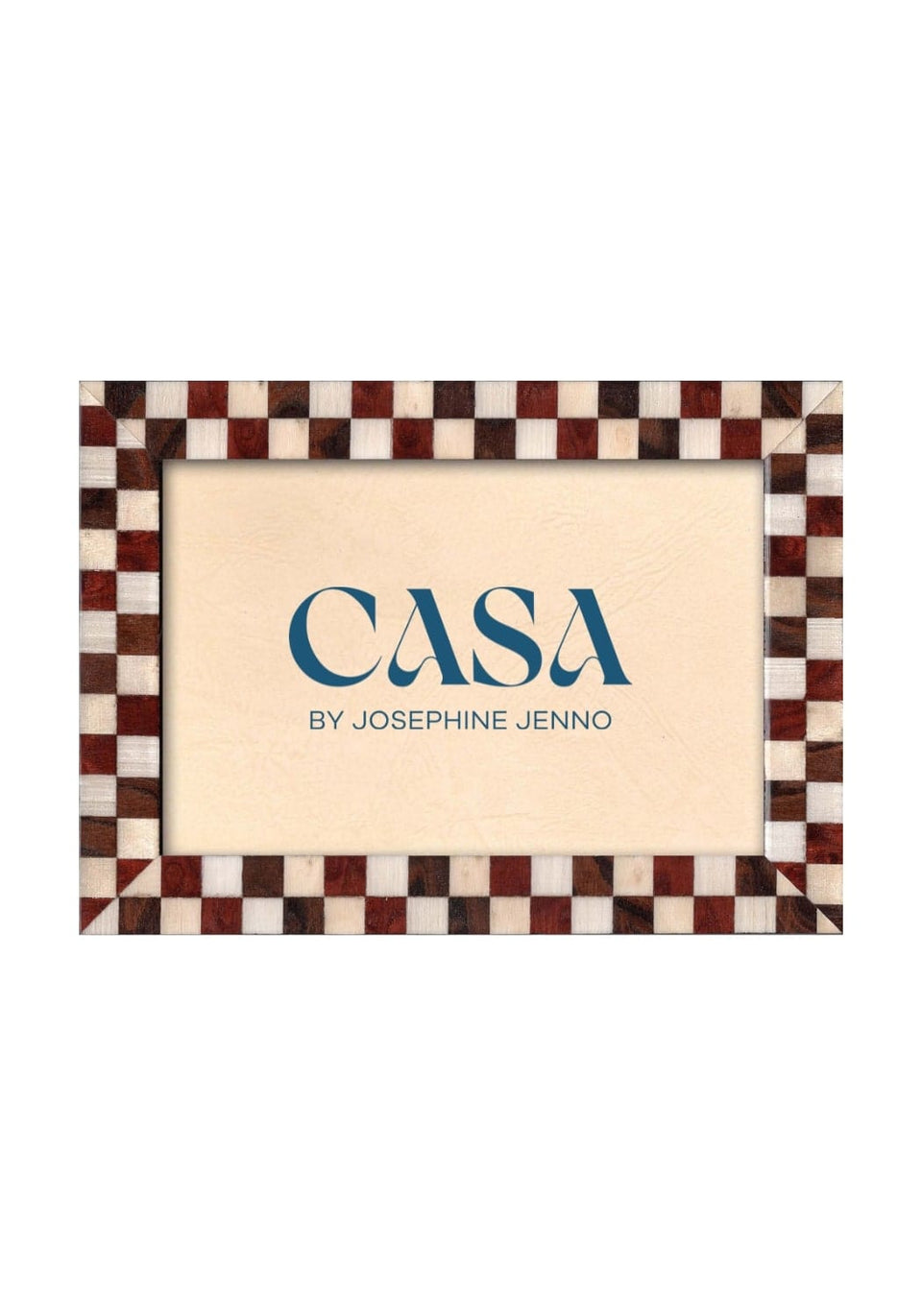 Rustic Brown Checkered Frame 7x5"