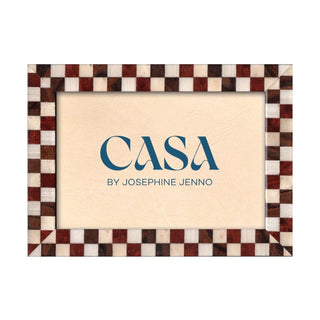 Rustic Brown Checkered Frame 7x5"