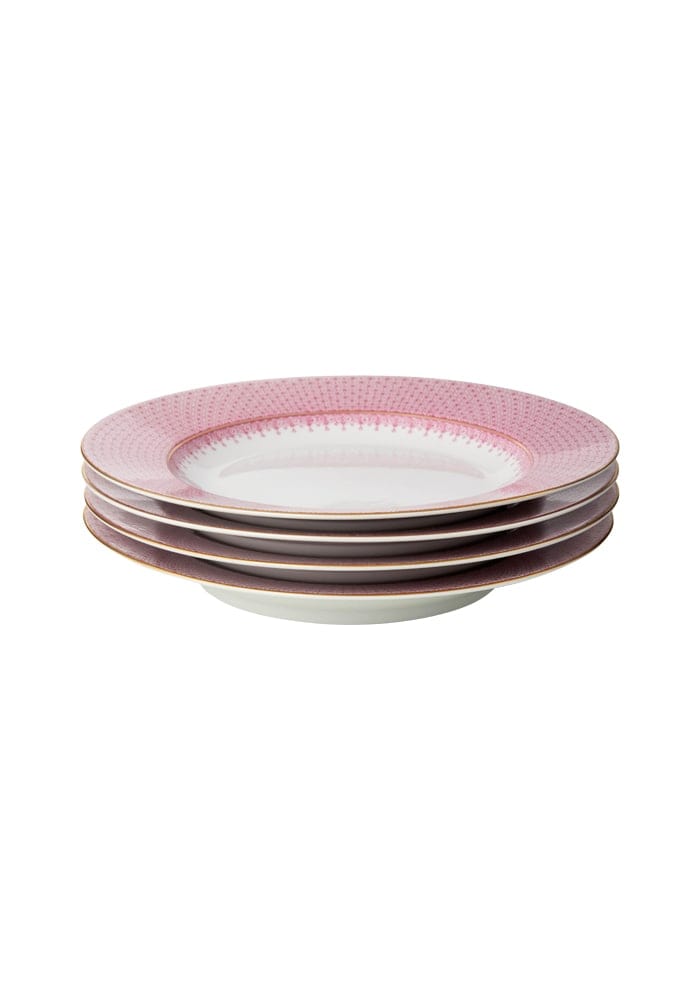 Pink Lace Dinner Plates - Set of 4 - Casa by Josephine Jenno