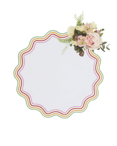 Alice Multi Coloured Trim Placemats - Set of 4