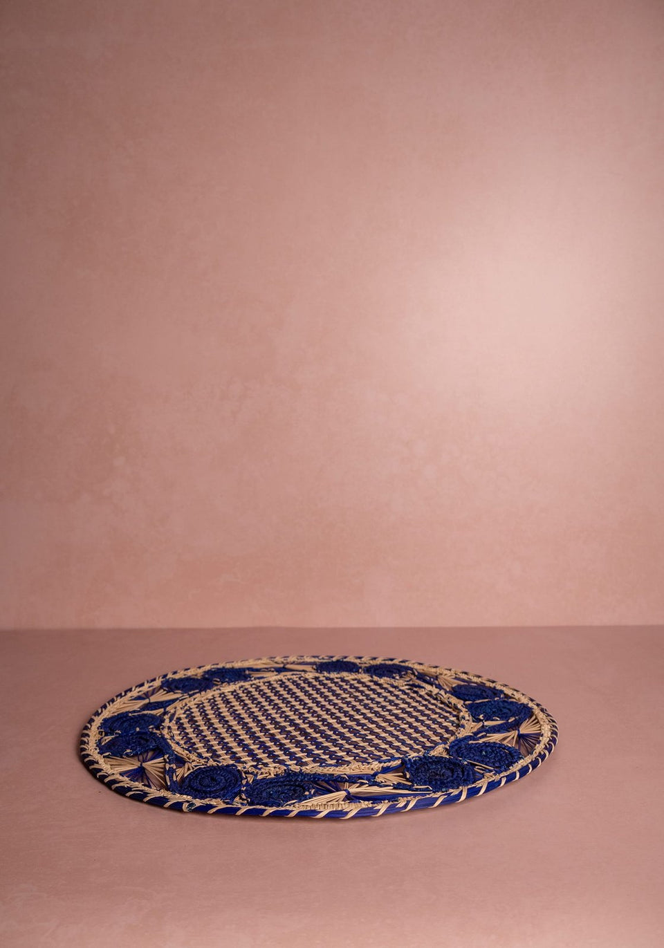 Atlántico Iraca Woven Placemat, Blue