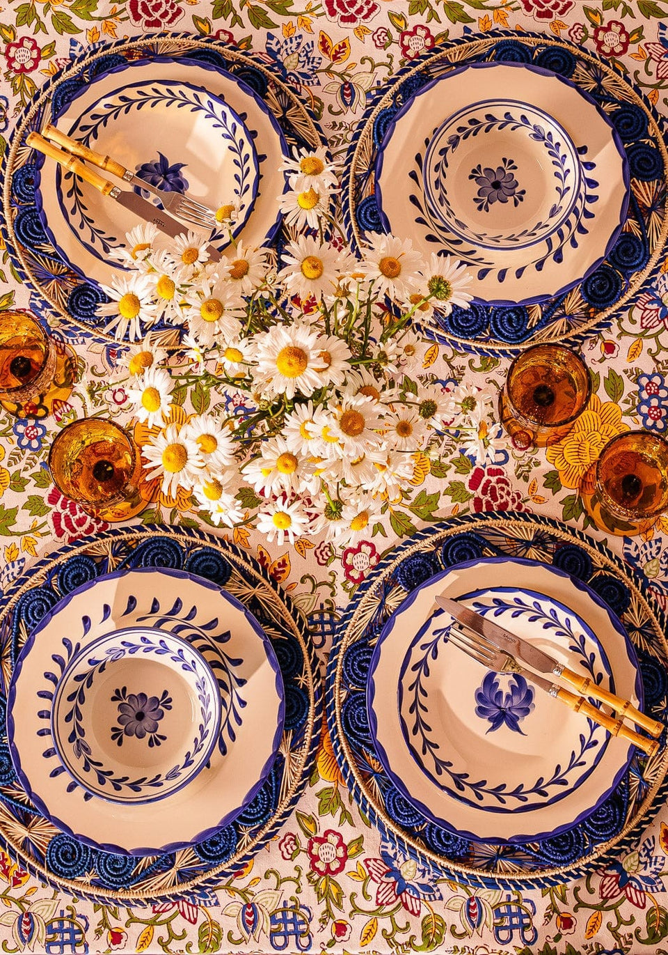 Placemats Atlántico Iraca Woven Placemat, Blue - Set of 4