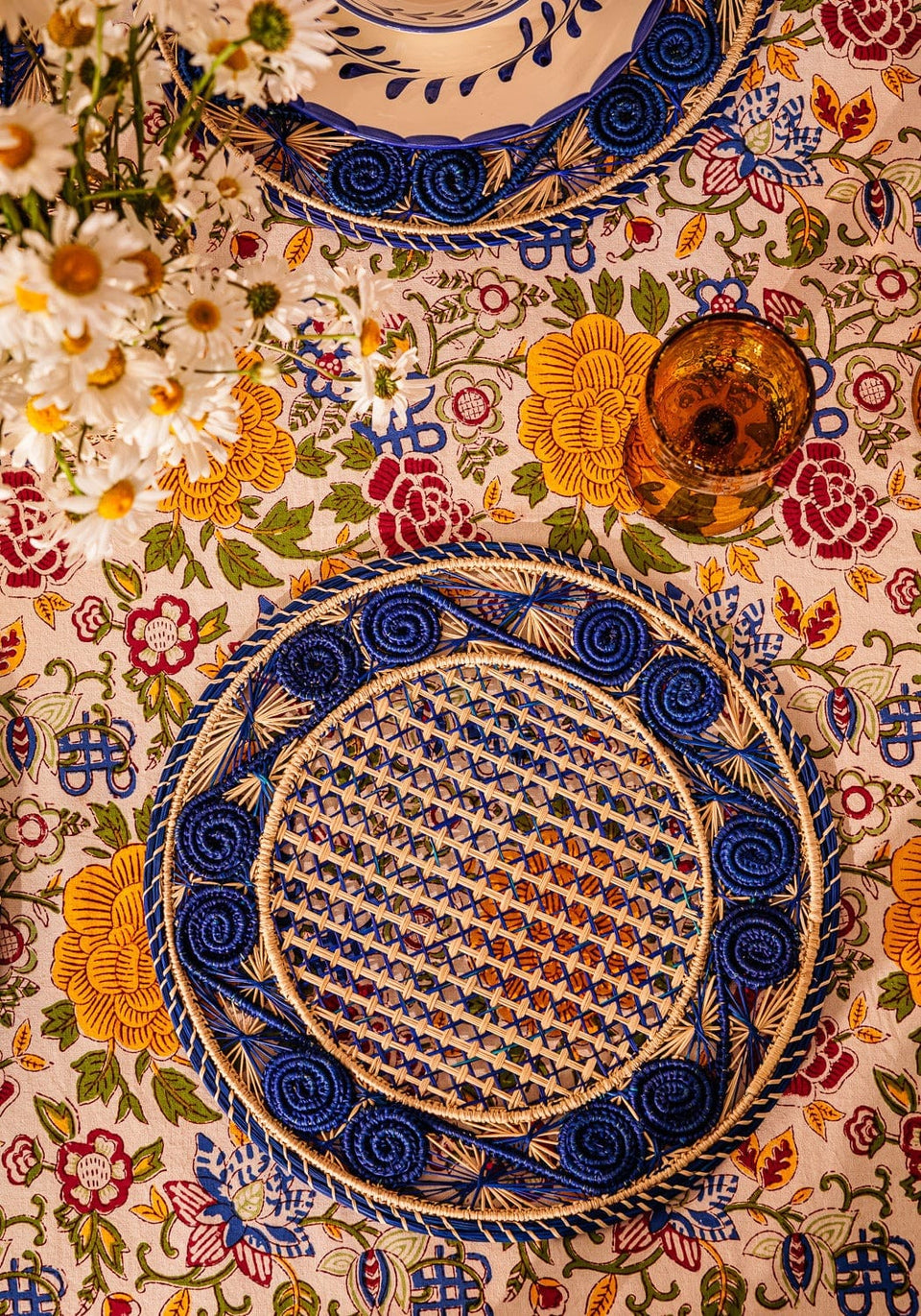 Placemats Atlántico Iraca Woven Placemat, Blue - Set of 4