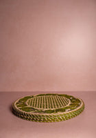 Atlántico Iraca Woven Placemats, Olive Green - Set of 4
