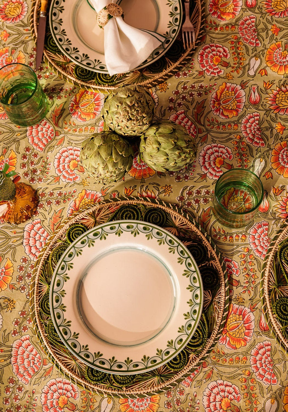 Placemats Atlántico Iraca Woven Placemats, Olive Green - Set of 4