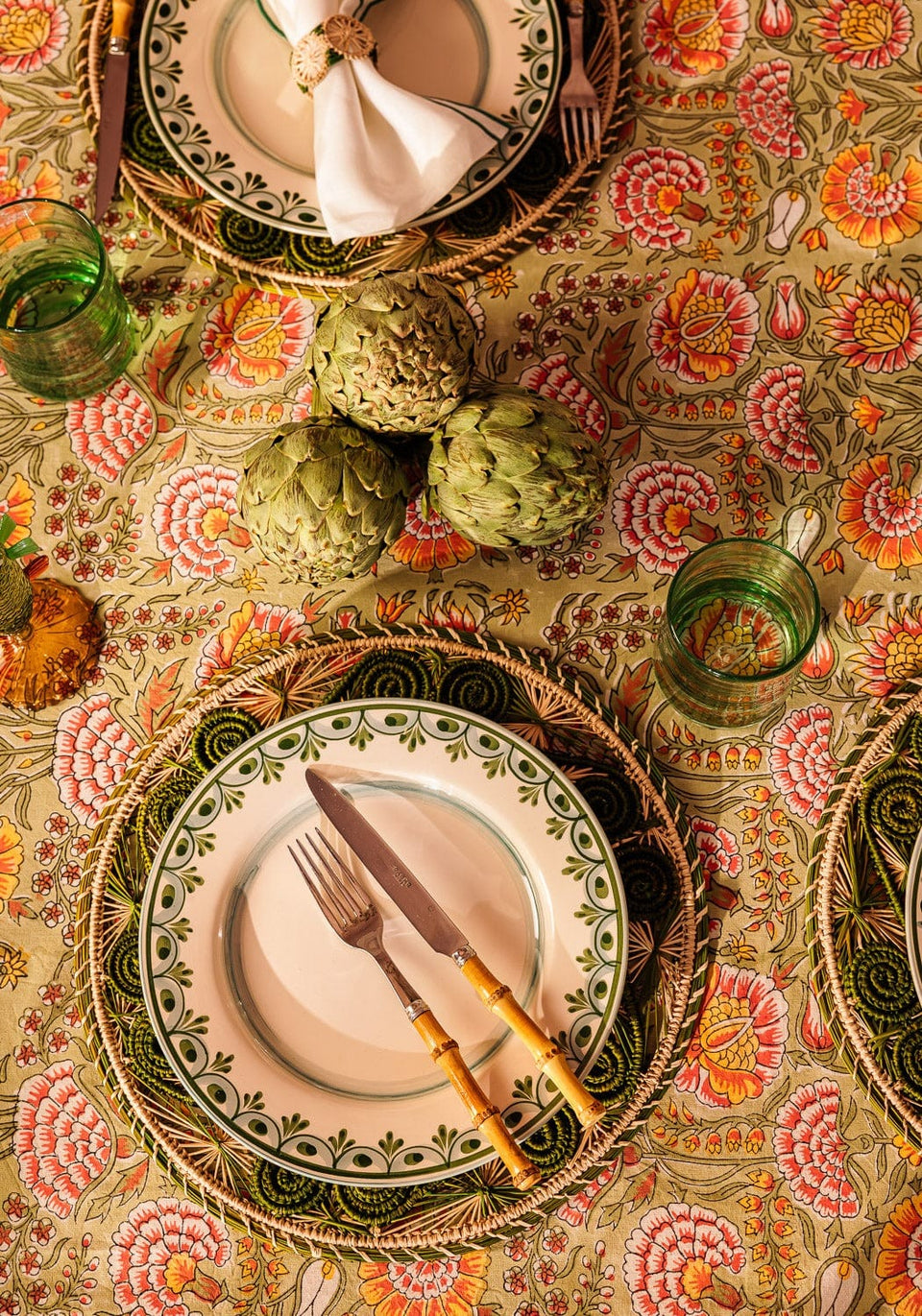 Placemats Atlántico Iraca Woven Placemats, Olive Green - Set of 4