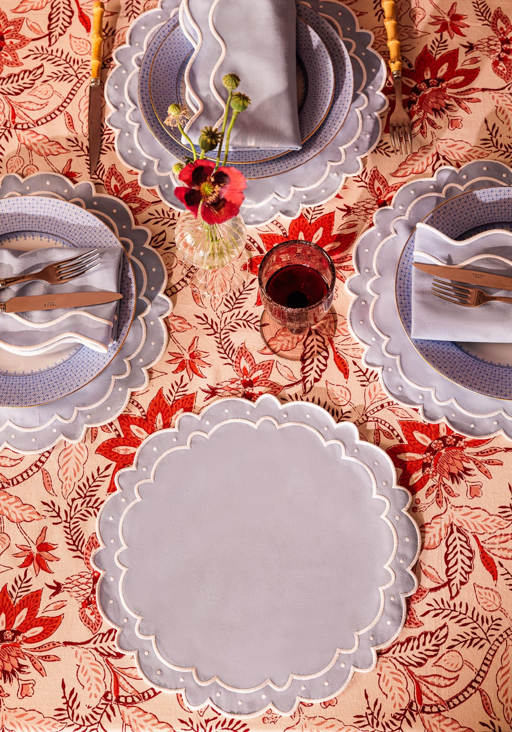 Aurora Set of 4 Placemats- Light Blue