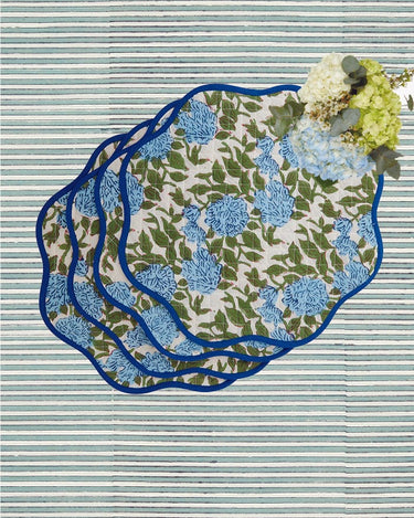 Placemats Blue Dahlia Placemats - Set of 4