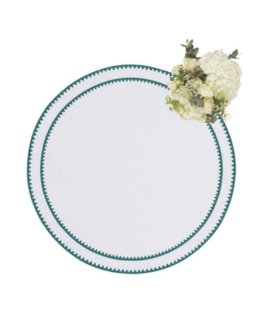 Classic Green Round Placemats - Set of 4