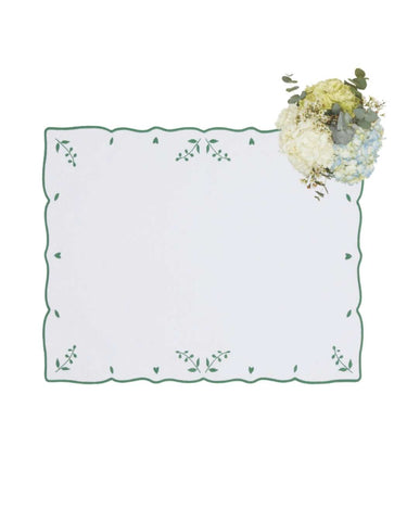 Green Blossom Rectangular Placemats - Set of 4