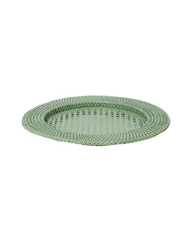 Placemats Harbour Island Round Rattan Charger Green  - Set of 4