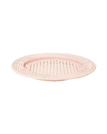 Placemats Harbour Island Round Rattan Charger Placemat Pink - Set of 4