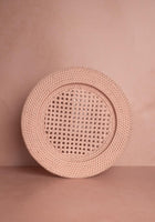 Harbour Island Round Rattan Charger Placemat Pink - Set of 4