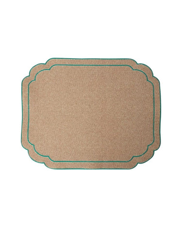 Hortensia Brown and Green Placemats x 4