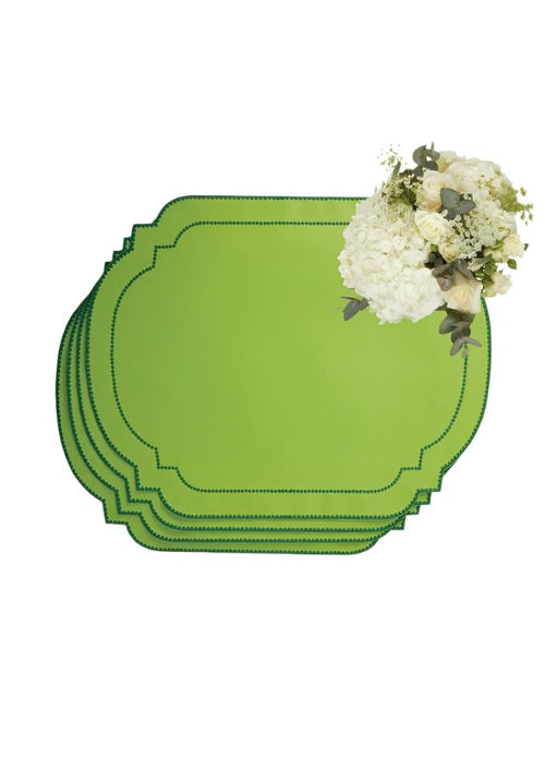 Hortensia Green Placemats - Set of 4