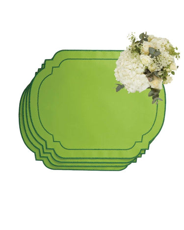 Hortensia Green Placemats - Set of 4