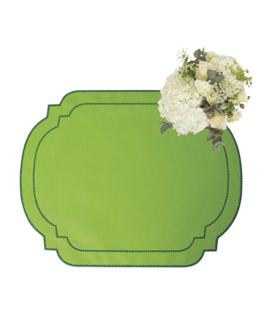 Hortensia Green Placemats - Set of 4