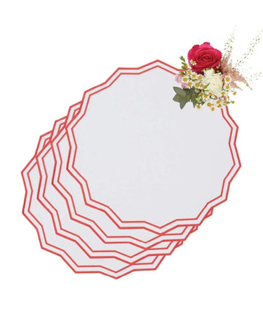 Notting Hill Red Round Placemats - Set of 4