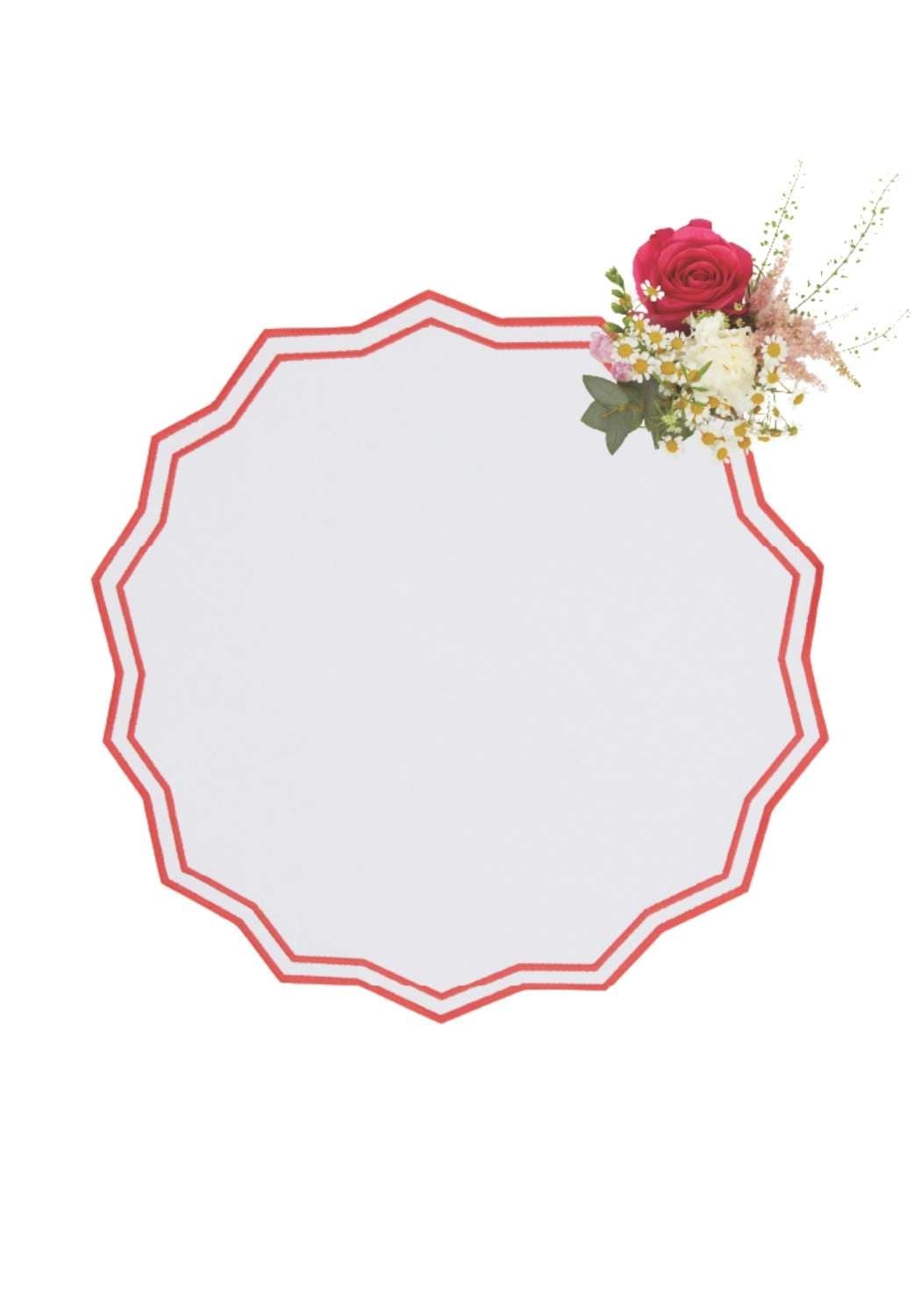 Notting Hill Red Round Placemats - Set of 4