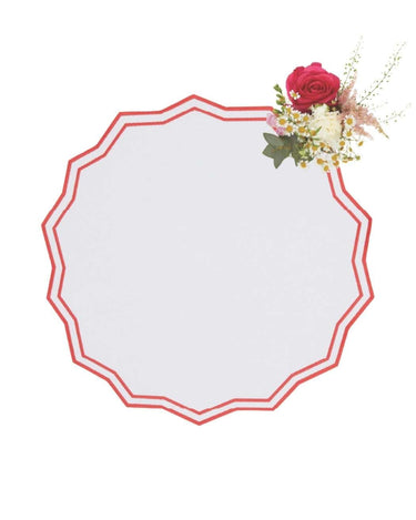 Notting Hill Red Round Placemats - Set of 4