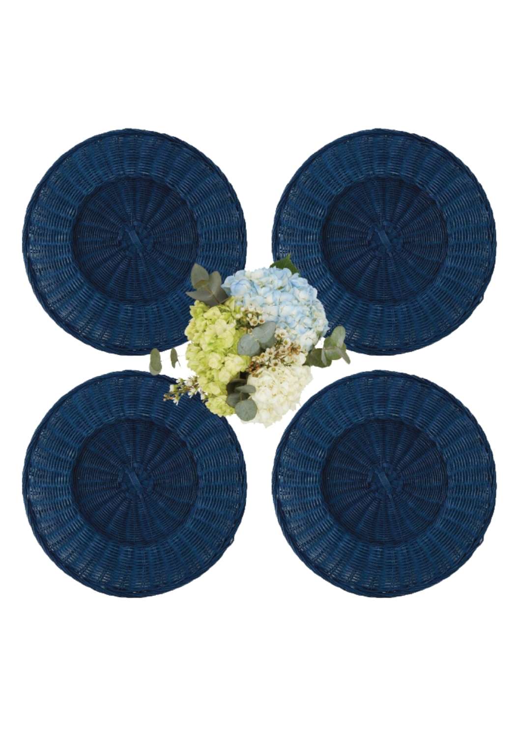 Oversized Blue Placemats - Set of 4