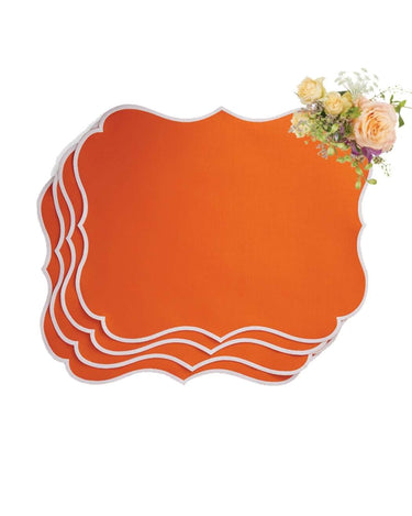 Papaya Coloured Placemats - Set of 4