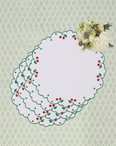 Placemats Ripe Cherry Round Placemats - Set of 4