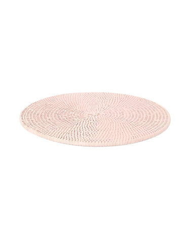 Placemats Round & Round Rattan Placemat  Pink - Set of 4